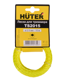 Леска Huter TS2015 для триммера, 2 мм, витой квадрат